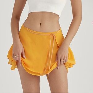 NWT House of CB Clarice tangerine skirt